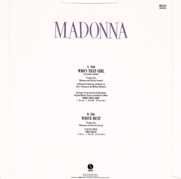 Madonna – Who's That Girl (Extended Version) (EX) BOX1