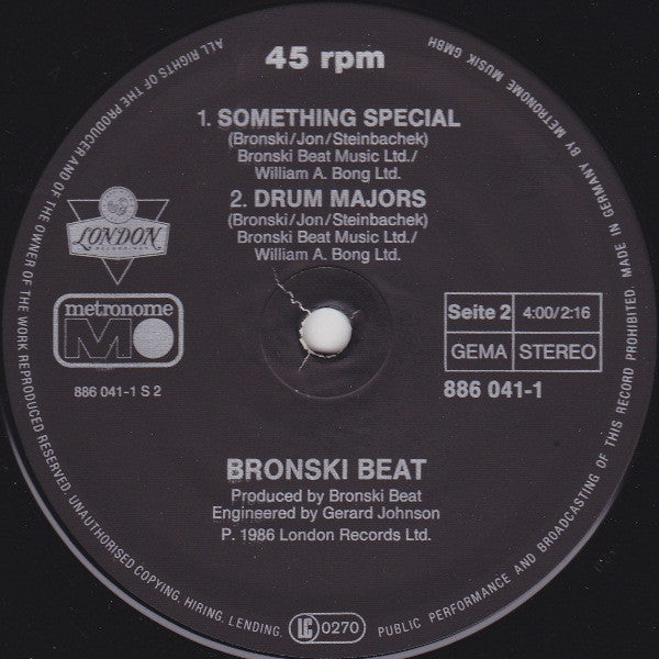 Bronski Beat – C'mon! C'mon! (VG+) BOXE1