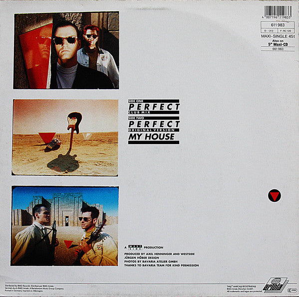 Boys From Brazil – Perfect, contraportada con el listado de canciones