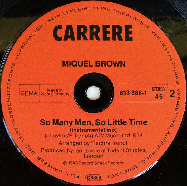 Miquel Brown – So Many Men - So Little Time (NM, FUNDA EX) BOX20