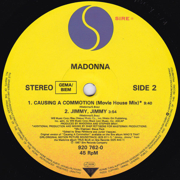 Madonna – Causing A Commotion (NM) BOX36