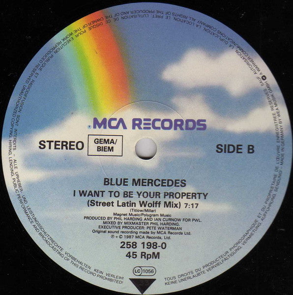 Blue Mercedes – I Want To Be Your Property (NM, FUNDA EX) BOX5