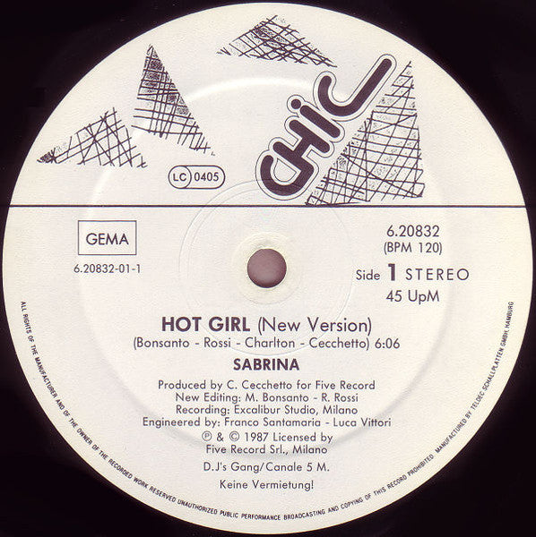 Sabrina – Hot Girl (New Version) (EX) BOX27