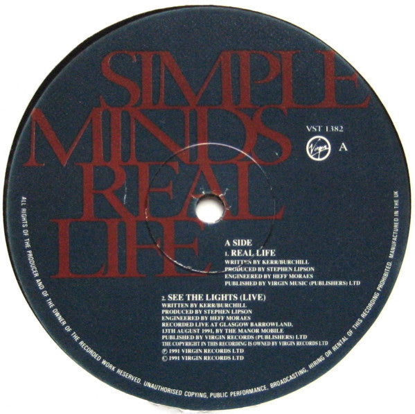 Simple Minds – Real Life (NM,INCLUYE POSTER) BOX15