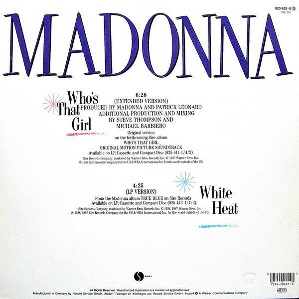 Madonna – Who's That Girl (EX) BOX21