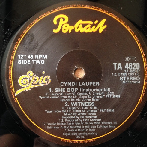 Cyndi Lauper – She Bop (NM) BOX16