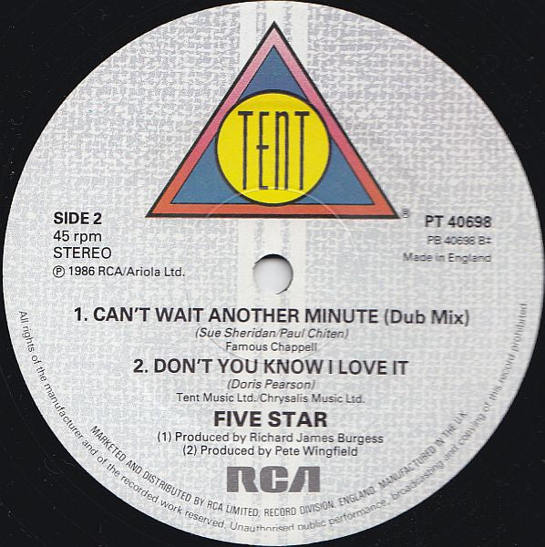 5 Star – Can't Wait Another Minute (EX) BOX15