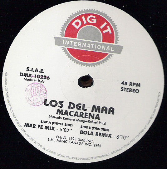 Los Del Mar – Macarena (VG+, FUNDA GENÉRICA) BOX21