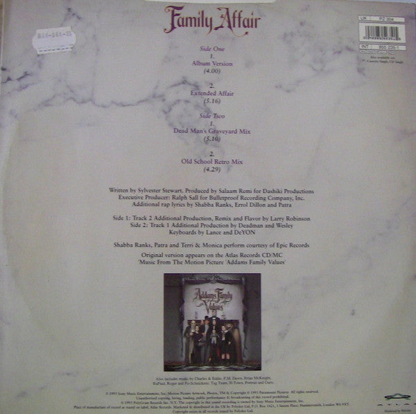 Shabba Ranks Featuring Patra & Terri & Monica – Family Affair (EX) BOX20