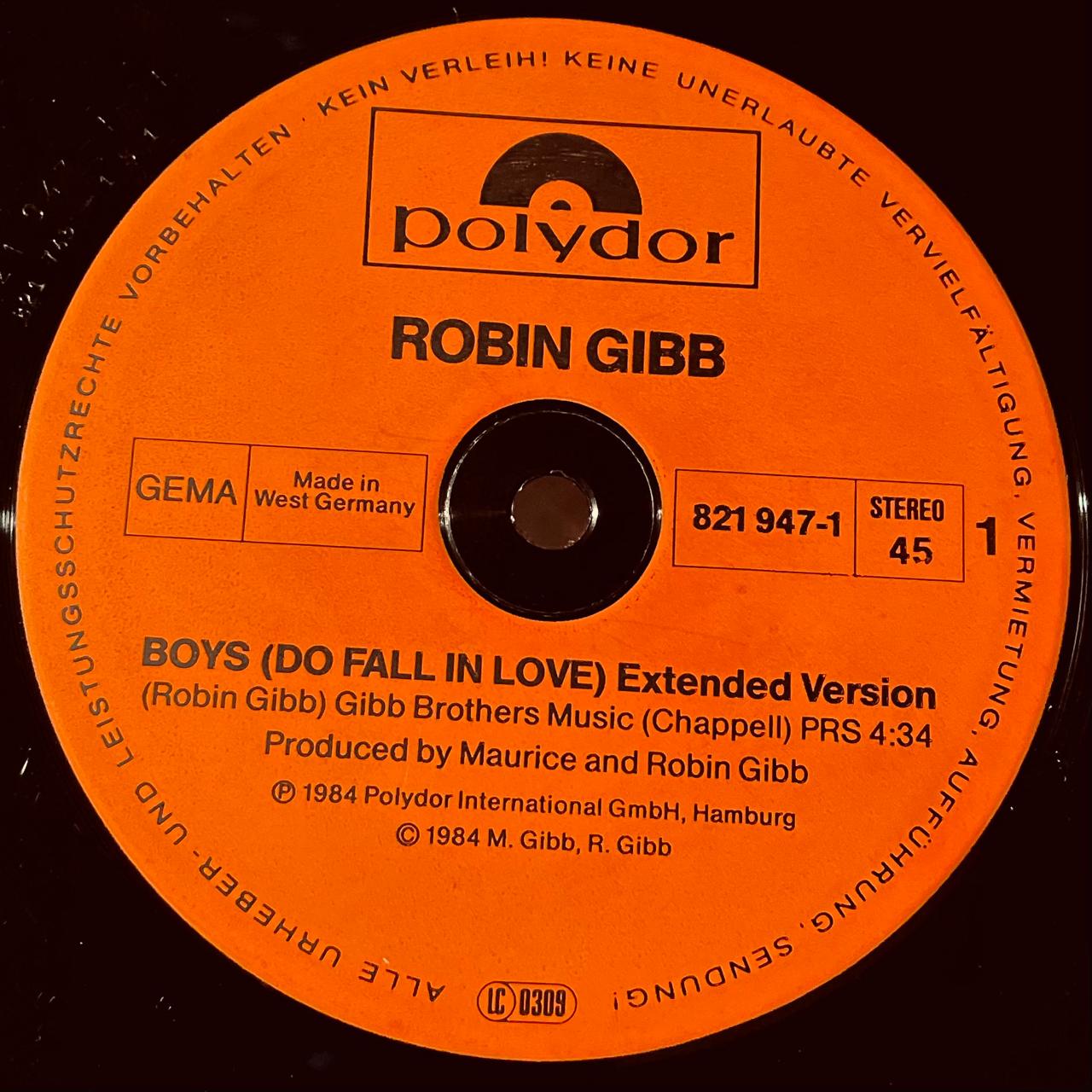 Robin Gibb – Boys (Do Fall In Love) (NM)