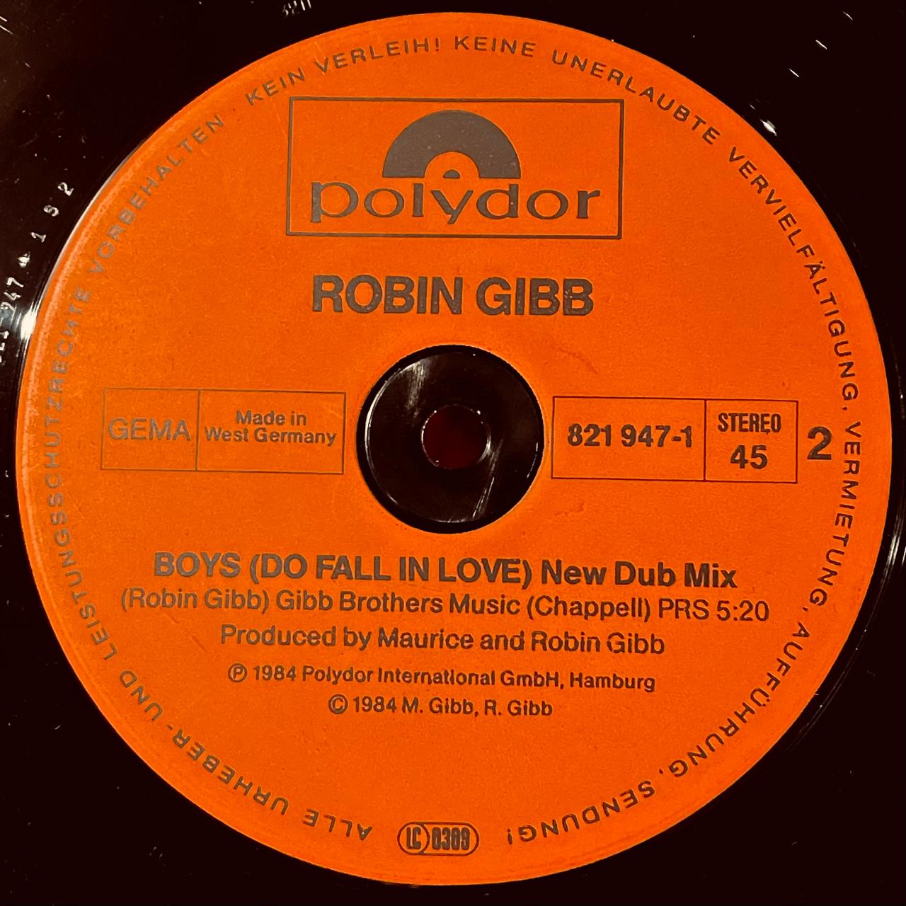Robin Gibb – Boys (Do Fall In Love) (NM)