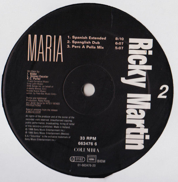 Ricky Martin – Maria (Remixes) (NM) BOX11