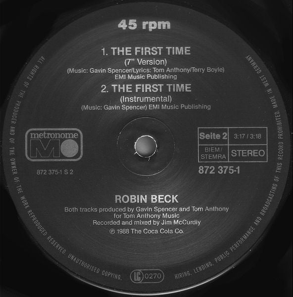 Robin Beck – First Time (NM, FUNDA EX) BOX33