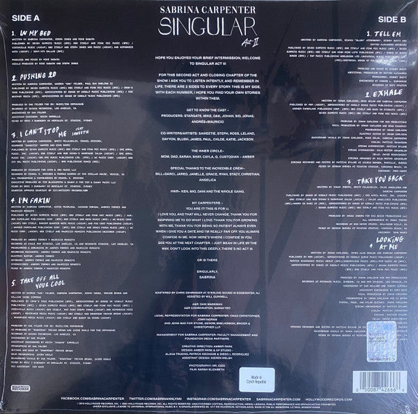 Sabrina Carpenter – Singular Act II (NUEVO, SELLADO) BOXV50