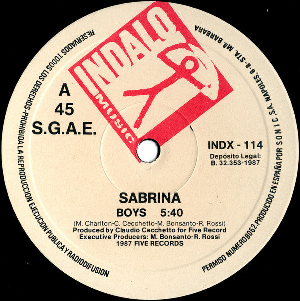 Sabrina – Boys (NM, FUNDA VG+)