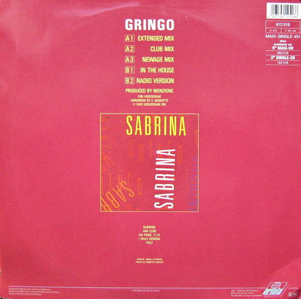Sabrina – Gringo (VG+) BOX25