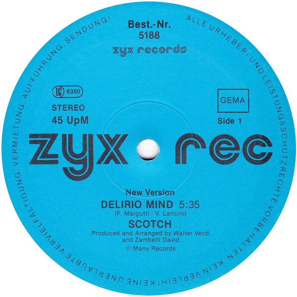 Scotch – Delirio Mind (New Version) (NM, FUNDA VG+) BOX24