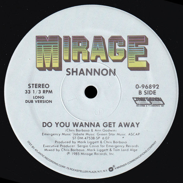 Shannon – Do You Wanna Get Away (NM)