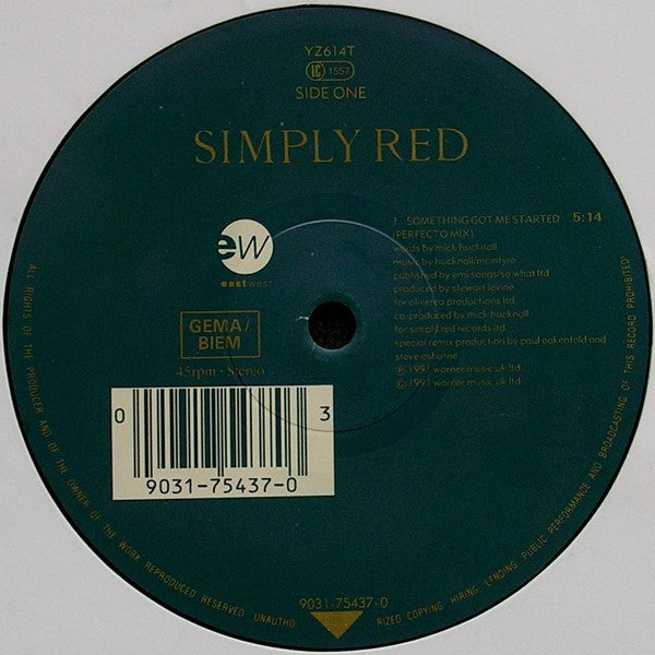 Simply Red – Something Got Me Started (NM, FUNDA VG+) BOX8