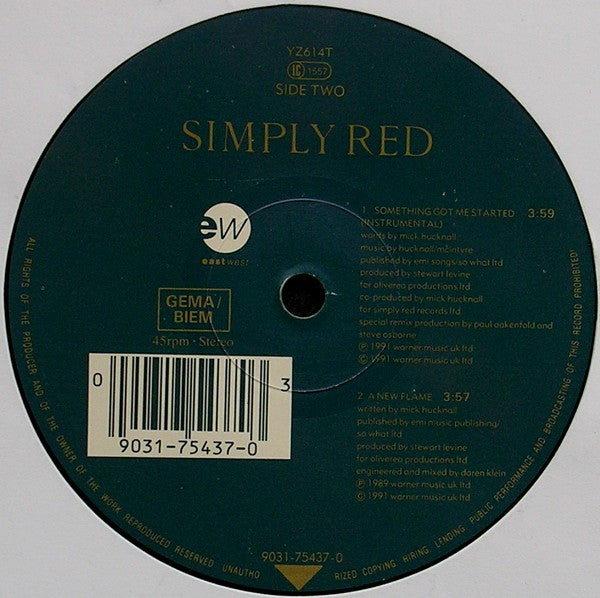 Simply Red – Something Got Me Started (NM, FUNDA VG+) BOX8