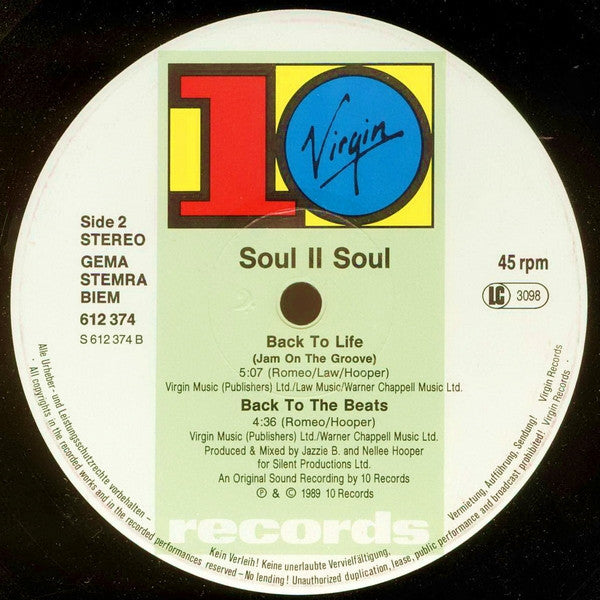 Soul II Soul – Back To Life (Club Mix) (VG+) BOX5