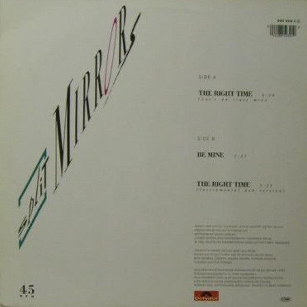 Split Mirrors – The Right Time (Let's Go Crazy Mix) (NM, FUNDA VG+) BOX30