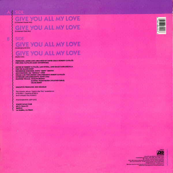 Stacey Q – Give You All My Love (NM) BOX19