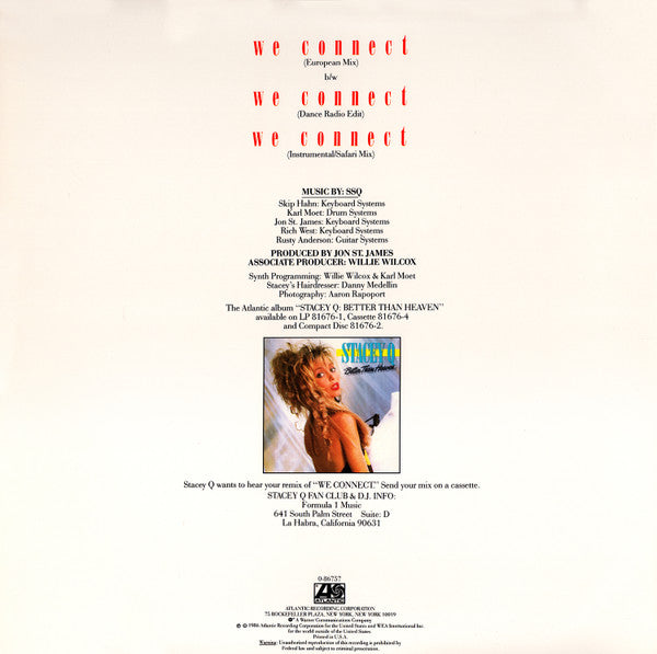 Stacey Q – We Connect (VG+)