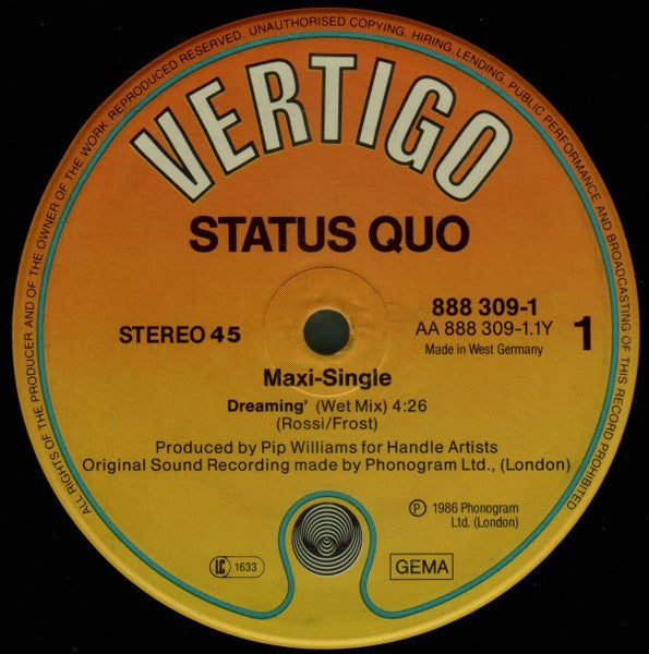 Status Quo – Dreamin' (NM, FUNDA VG+) BOX24