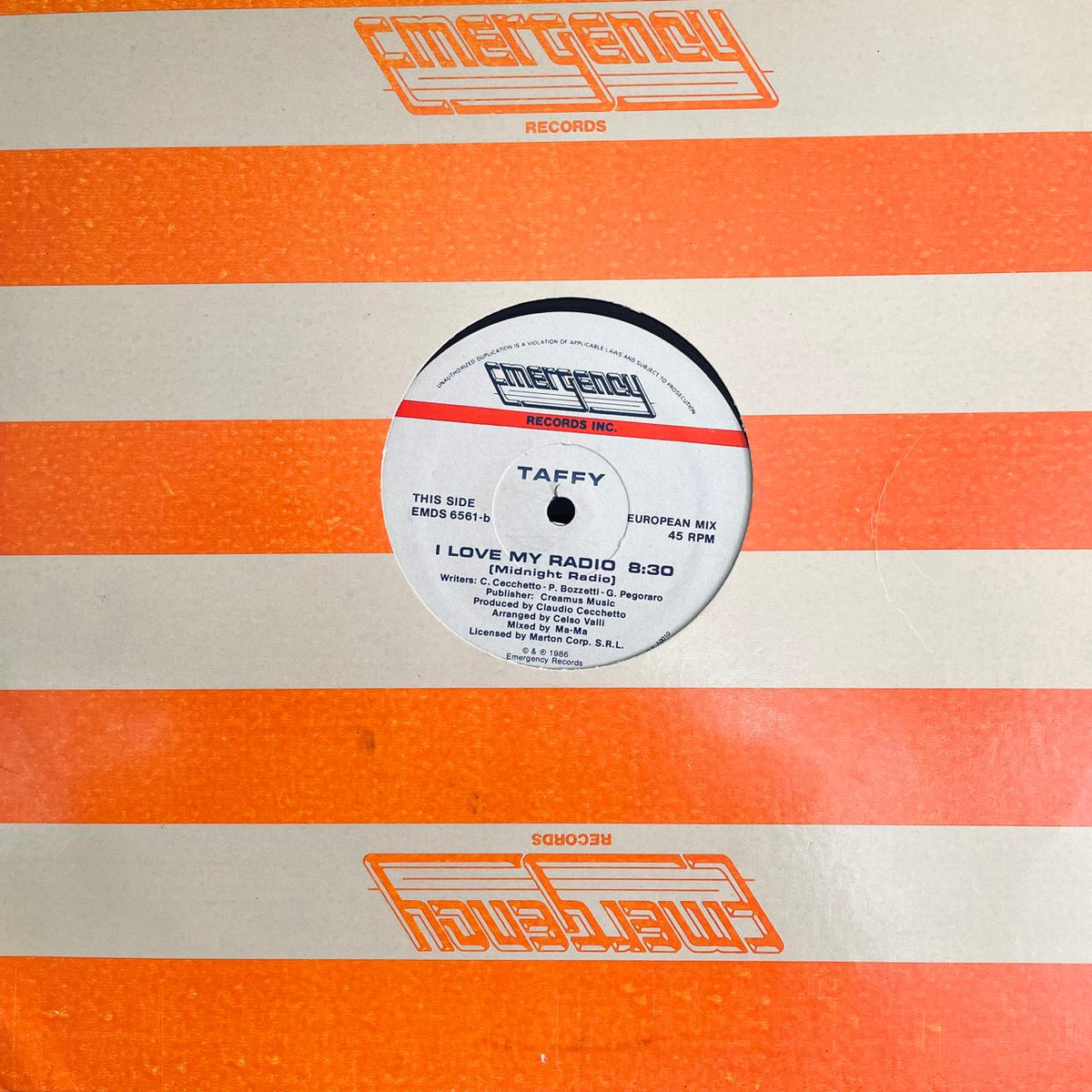 Taffy – I Love My Radio (Midnight Radio) (VG+) BOX26