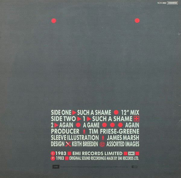 Talk Talk – Such A Shame (NM, FUNDA VG+) BOX32