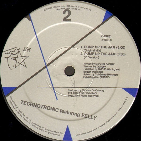 Technotronic Featuring Felly – Pump Up The Jam (NM) BOX11
