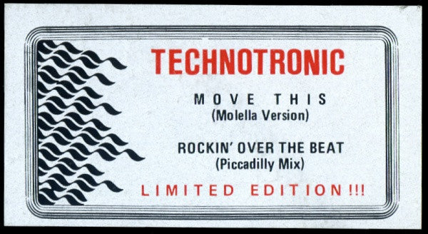 Technotronic – Move This (Molella Version) / Rockin' Over The Beat (Piccadilly Mix) (VG+) BOX26
