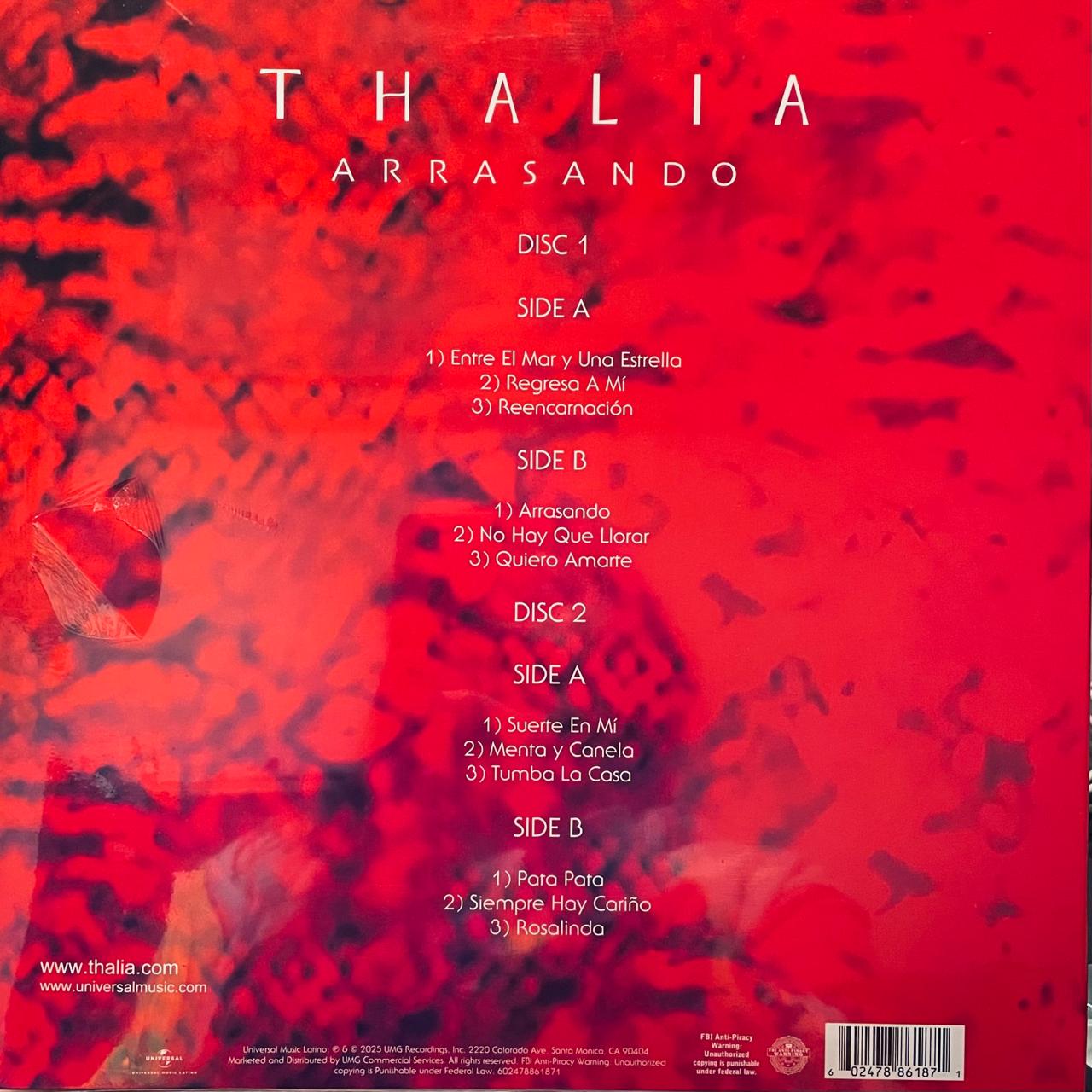Thalía – Arrasando: 25 Aniversario / DISCO DOBLE / EDICIÓN LIMITADA REMASTERIZADA (NUEVO, SELLADO)