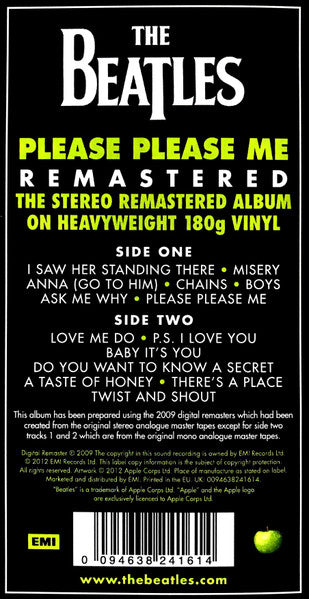The Beatles – Please Please Me / REMASTERED (NUEVO, SELLADO)