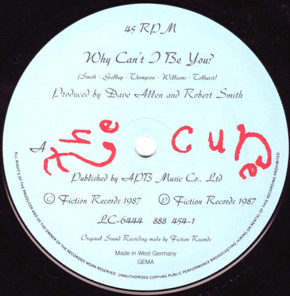 The Cure – Why Can't I Be You? (12" Remix) (NM, FUNDA EX) BOX3