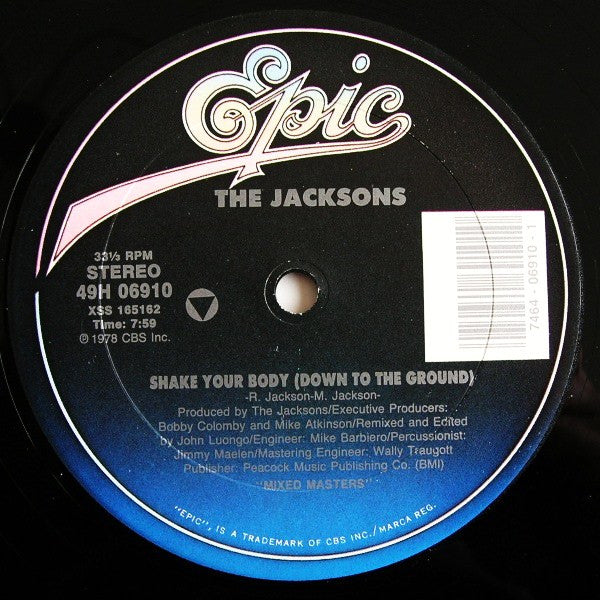 The Jacksons – Shake Your Body (Down To The Ground) / Walk Right Now (NM, FUNDA GENERICA DE SELLO VG+) BOX33