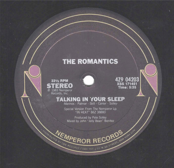 The Romantics – Talking In Your Sleep (NM, FUNDA GENERICA) BOX11
