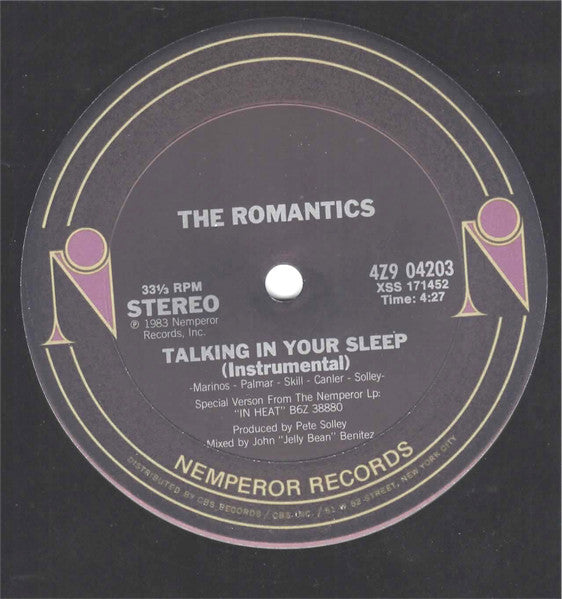 The Romantics – Talking In Your Sleep (NM, FUNDA GENERICA) BOX11