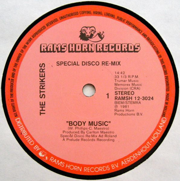The Strikers – Body Music (Special Disco Re-Mix) (EX) BOX19