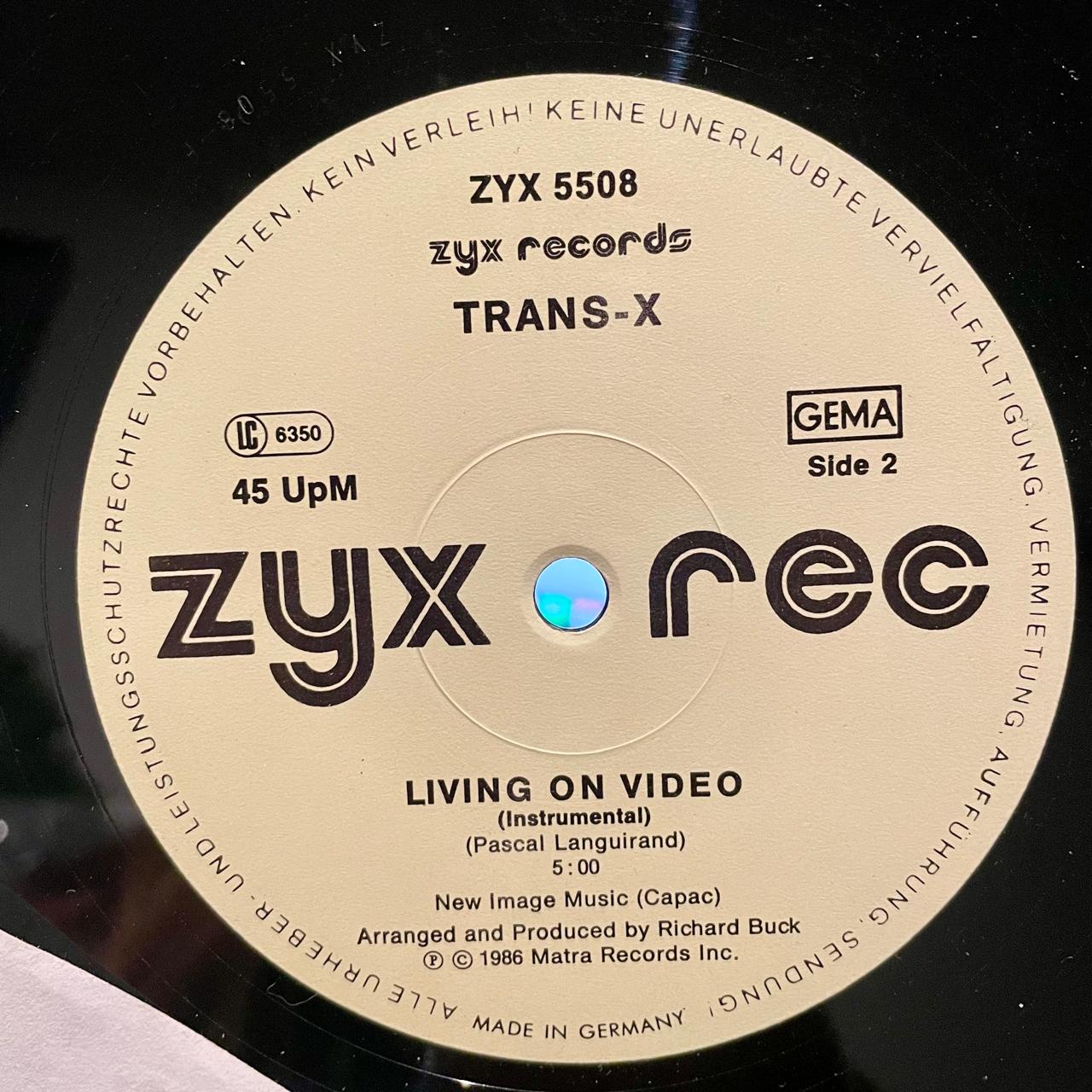 Trans-X – Living On Video - Remix (EX, FUNDA VG+) BOX3