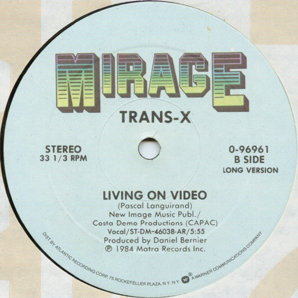 Trans-X – Message On The Radio - Living On Video (NM) BOX18