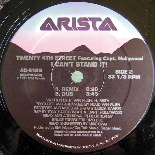 Twenty 4th Street Featuring Capt. Hollywood – I Can't Stand It! (NUEVO, SELLADO DE ÉPOCA) BOX30