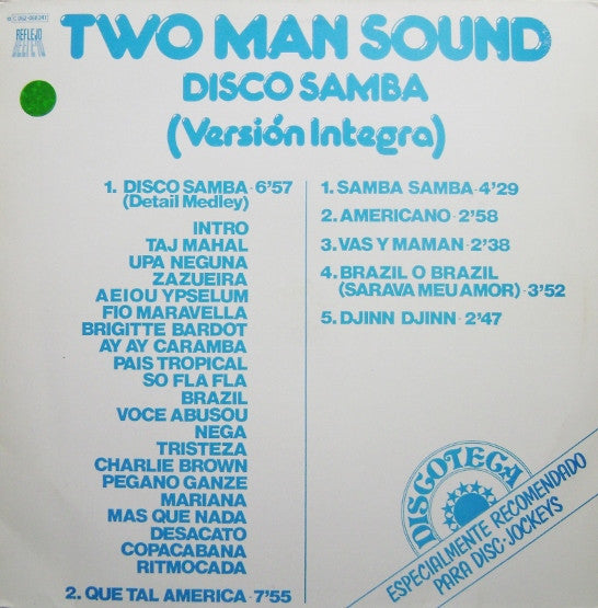 Two Man Sound – Disco Samba (Versión Integra) (EX, FUNDA VG+) BOX30