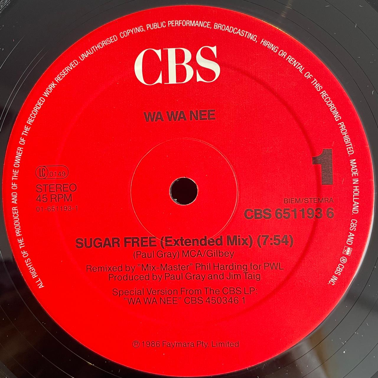 Wa Wa Nee – Sugar Free (NM, FUNDA VG+) BOX33