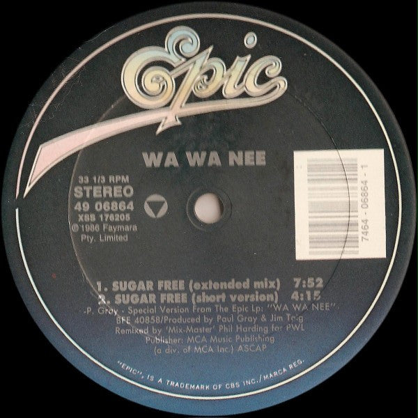 Wa Wa Nee – Sugar Free (Extended Mix) (EX, FUNDA VG+) BOX6