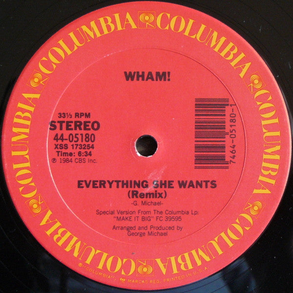 Wham! – Everything She Wants (Long Version) (VG+) BOX36