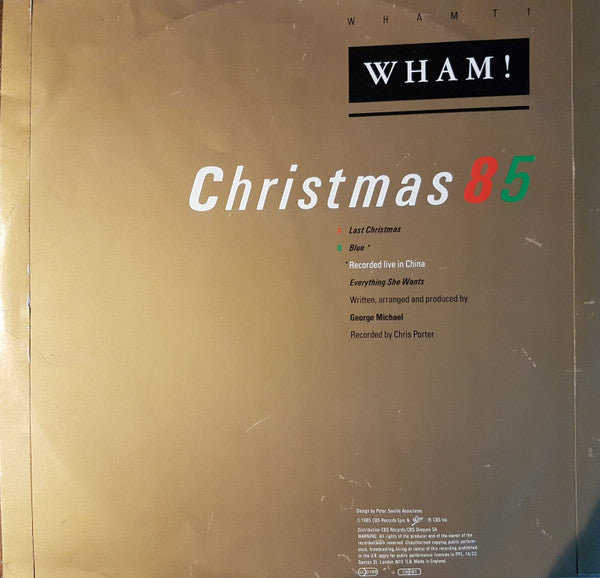 Wham! – Last Christmas (Christmas 85) (NM, FUNDA EX)