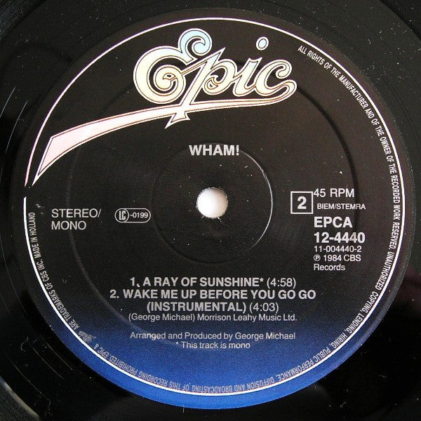 Wham! – Wake Me Up Before You Go-Go (NM, FUNDA VG+) BOX33