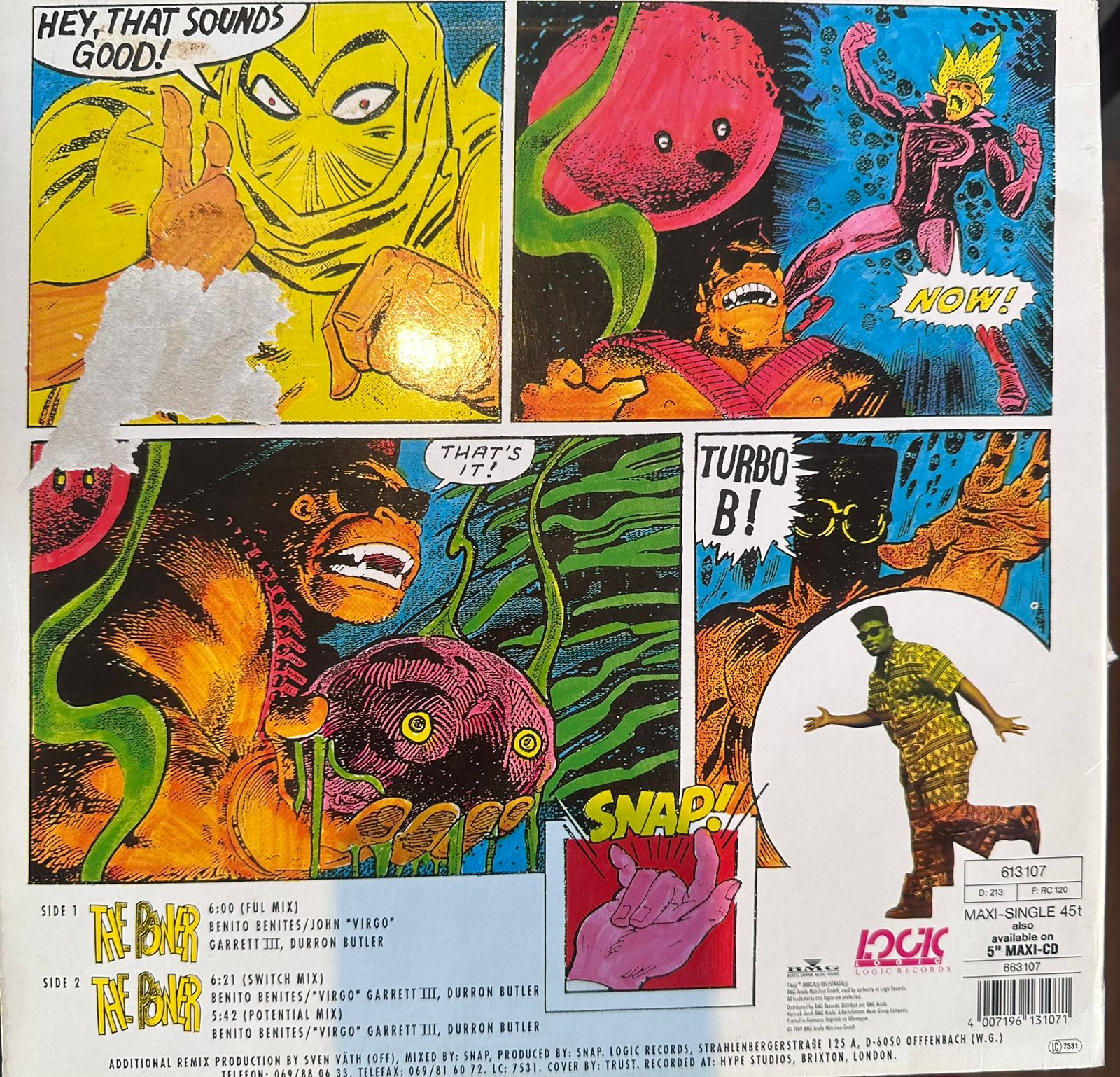 Snap! Introducing Turbo B. – The Power (Remix) (VG+ FUNDA VG, VER FOTO TRASERA) BOX14